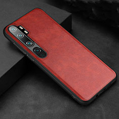 Soft Luxury Leather Snap On Case Cover R04 for Xiaomi Mi Note 10 Pro Red