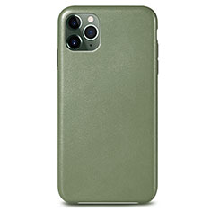 Soft Luxury Leather Snap On Case Cover R05 for Apple iPhone 11 Pro Green