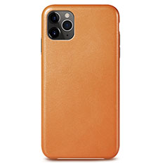 Soft Luxury Leather Snap On Case Cover R05 for Apple iPhone 11 Pro Max Orange