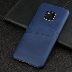 Soft Luxury Leather Snap On Case Cover R05 for Huawei Mate 20 Pro Blue
