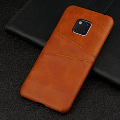 Soft Luxury Leather Snap On Case Cover R05 for Huawei Mate 20 Pro Orange
