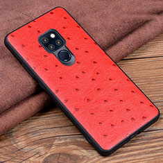Soft Luxury Leather Snap On Case Cover R05 for Huawei Mate 20 Red