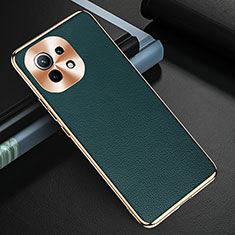 Soft Luxury Leather Snap On Case Cover R05 for Xiaomi Mi 11 5G Green