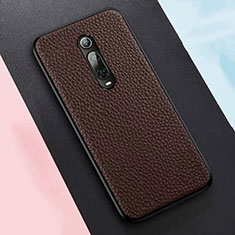 Soft Luxury Leather Snap On Case Cover R05 for Xiaomi Redmi K20 Brown