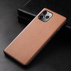 Soft Luxury Leather Snap On Case Cover R06 for Apple iPhone 11 Pro Max Orange