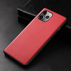 Soft Luxury Leather Snap On Case Cover R06 for Apple iPhone 11 Pro Max Red