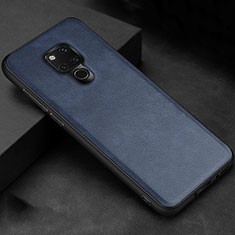 Soft Luxury Leather Snap On Case Cover R06 for Huawei Mate 20 X 5G Blue