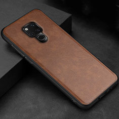 Soft Luxury Leather Snap On Case Cover R06 for Huawei Mate 20 X 5G Brown