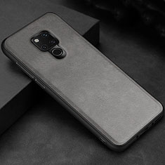 Soft Luxury Leather Snap On Case Cover R06 for Huawei Mate 20 X 5G Gray