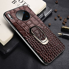 Soft Luxury Leather Snap On Case Cover R06 for Huawei Mate 30 5G Brown