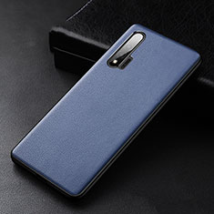 Soft Luxury Leather Snap On Case Cover R06 for Huawei Nova 6 Blue