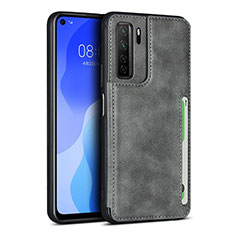 Soft Luxury Leather Snap On Case Cover R06 for Huawei Nova 7 SE 5G Gray