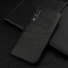 Soft Luxury Leather Snap On Case Cover R06 for Huawei P20 Pro Black