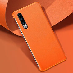 Soft Luxury Leather Snap On Case Cover R06 for Huawei P30 Orange