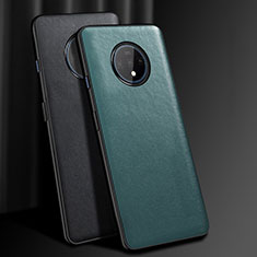 Soft Luxury Leather Snap On Case Cover R06 for OnePlus 7T Green