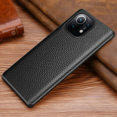 Soft Luxury Leather Snap On Case Cover R06 for Xiaomi Mi 11 5G Black