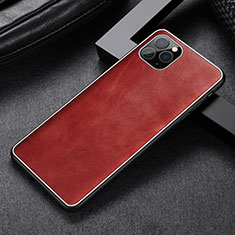 Soft Luxury Leather Snap On Case Cover R07 for Apple iPhone 11 Pro Red