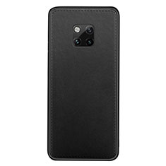 Soft Luxury Leather Snap On Case Cover R07 for Huawei Mate 20 Pro Black