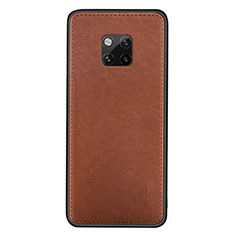 Soft Luxury Leather Snap On Case Cover R07 for Huawei Mate 20 Pro Orange