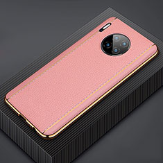 Soft Luxury Leather Snap On Case Cover R07 for Huawei Mate 30 Pro Pink