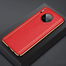 Soft Luxury Leather Snap On Case Cover R07 for Huawei Mate 30 Pro Red