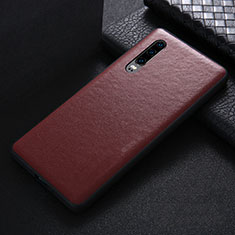 Soft Luxury Leather Snap On Case Cover R07 for Huawei P30 Red