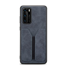 Soft Luxury Leather Snap On Case Cover R07 for Huawei P40 Black