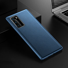 Soft Luxury Leather Snap On Case Cover R07 for Huawei P40 Pro Blue