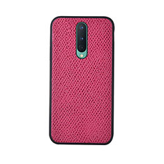 Soft Luxury Leather Snap On Case Cover R07 for OnePlus 8 Hot Pink