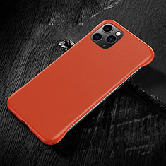 Soft Luxury Leather Snap On Case Cover R08 for Apple iPhone 11 Pro Max Orange
