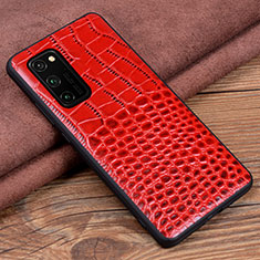 Soft Luxury Leather Snap On Case Cover R08 for Huawei Honor V30 5G Red