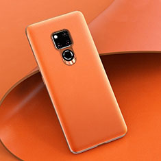 Soft Luxury Leather Snap On Case Cover R08 for Huawei Mate 20 X 5G Orange
