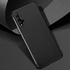 Soft Luxury Leather Snap On Case Cover R08 for Huawei Nova 5 Black