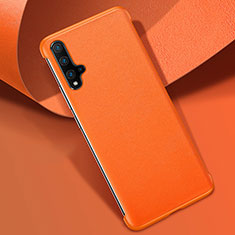 Soft Luxury Leather Snap On Case Cover R08 for Huawei Nova 5 Pro Orange