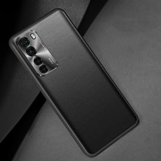 Soft Luxury Leather Snap On Case Cover R08 for Huawei Nova 7 SE 5G Black
