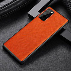 Soft Luxury Leather Snap On Case Cover R09 for Huawei Honor V30 5G Orange