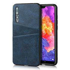 Soft Luxury Leather Snap On Case Cover R10 for Huawei P20 Pro Blue