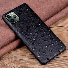 Soft Luxury Leather Snap On Case Cover R12 for Apple iPhone 11 Pro Black