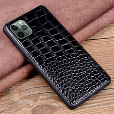 Soft Luxury Leather Snap On Case Cover R14 for Apple iPhone 11 Pro Max Black