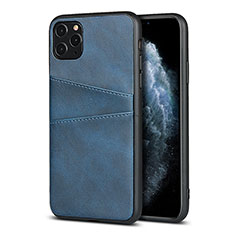 Soft Luxury Leather Snap On Case Cover R15 for Apple iPhone 11 Pro Max Blue