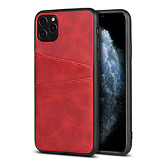 Soft Luxury Leather Snap On Case Cover R15 for Apple iPhone 11 Pro Red