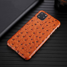 Soft Luxury Leather Snap On Case Cover S01 for Apple iPhone 11 Pro Max Orange