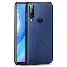 Soft Luxury Leather Snap On Case Cover S01 for Huawei Enjoy 10 Plus Blue