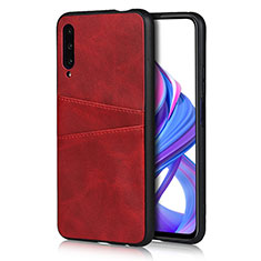Soft Luxury Leather Snap On Case Cover S01 for Huawei Honor 9X Pro Red