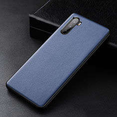 Soft Luxury Leather Snap On Case Cover S01 for Huawei Mate 40 Lite 5G Blue