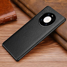 Soft Luxury Leather Snap On Case Cover S01 for Huawei Mate 40E Pro 4G Black