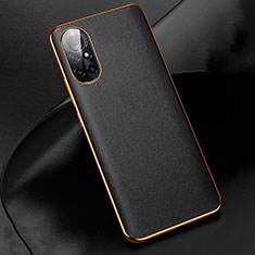 Soft Luxury Leather Snap On Case Cover S01 for Huawei Nova 8 5G Black