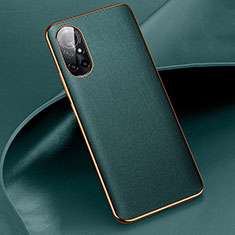 Soft Luxury Leather Snap On Case Cover S01 for Huawei Nova 8 5G Cyan