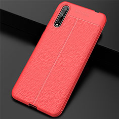 Soft Luxury Leather Snap On Case Cover S01 for Huawei P smart S Red