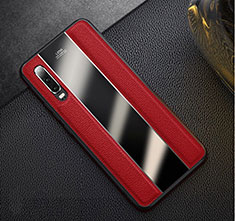 Soft Luxury Leather Snap On Case Cover S01 for Huawei P30 Red